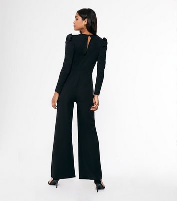 womens tuxedo jumpsuit long sleeve