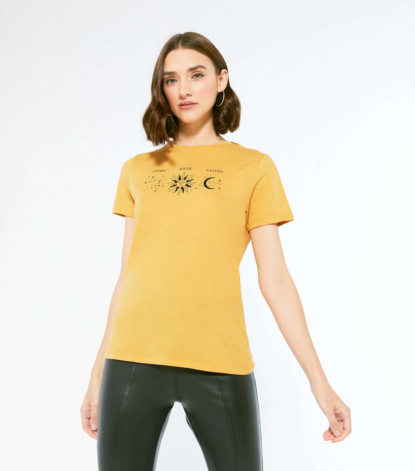 Mustard Short Sleeve Mystic Slogan T-Shirt 