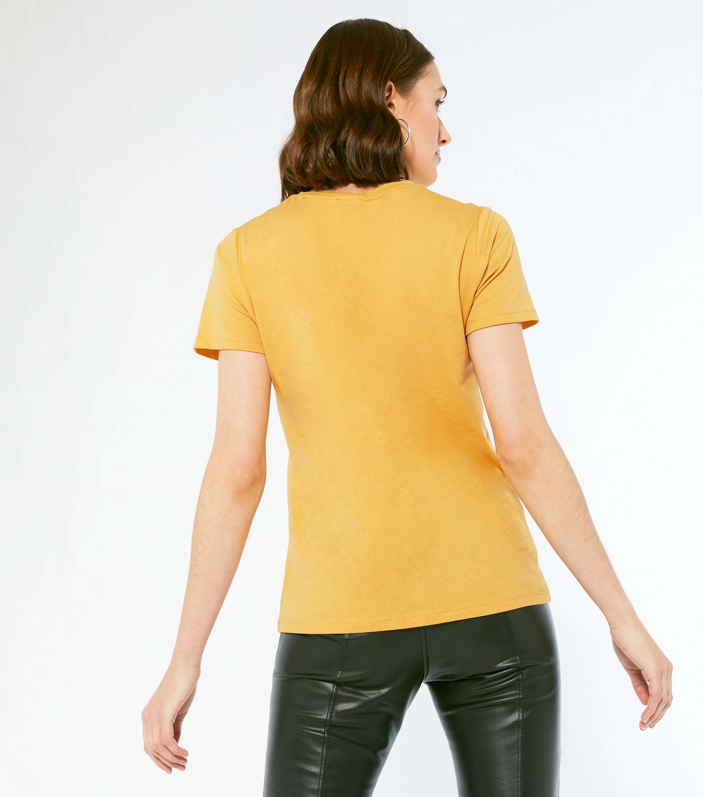 Mustard Short Sleeve Mystic Slogan T-Shirt  Image 3