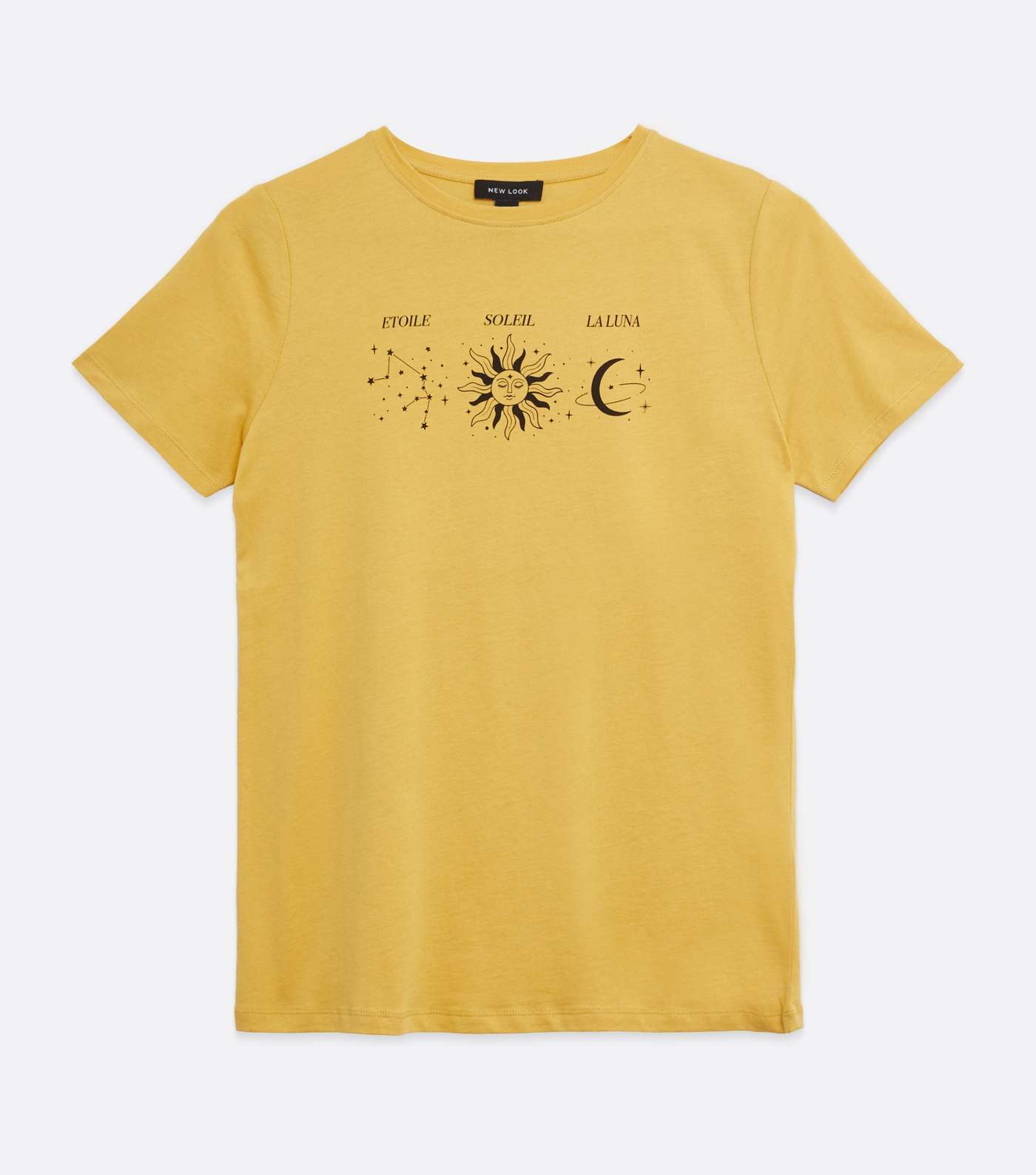 Mustard Short Sleeve Mystic Slogan T-Shirt  Image 5