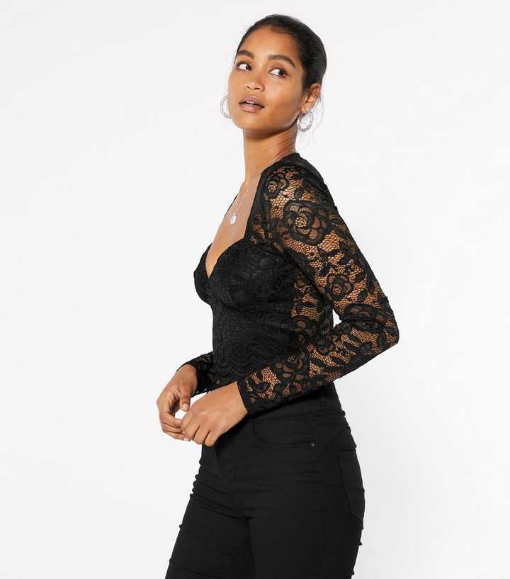 Signature Lace Long Sleeve Top Black Hanky Panky, 56% OFF