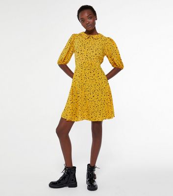 yellow new look dress