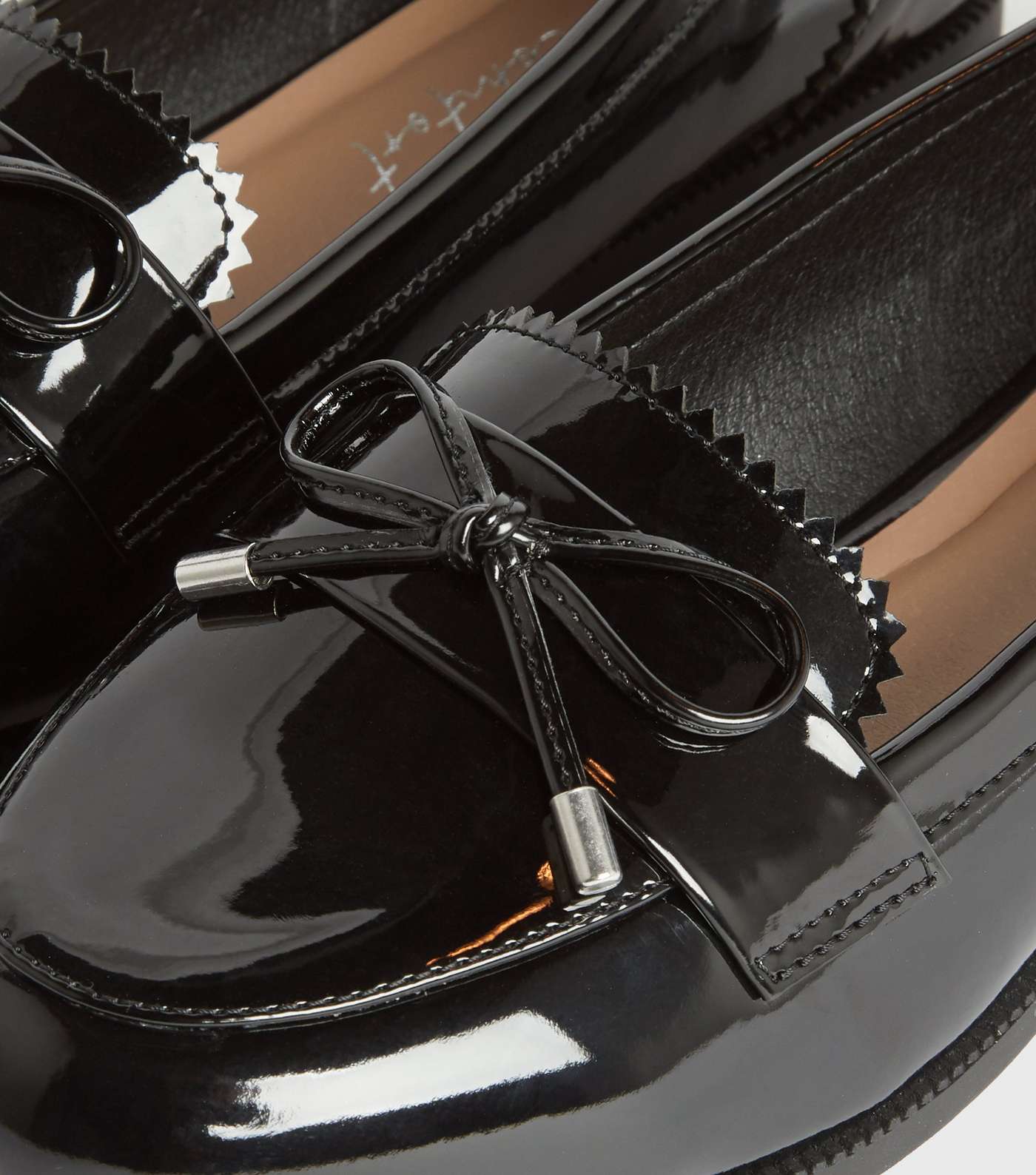 Wide Fit Black Patent Loafers  Image 3