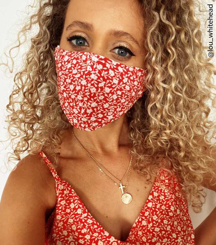 Red Floral Reusable Face Covering