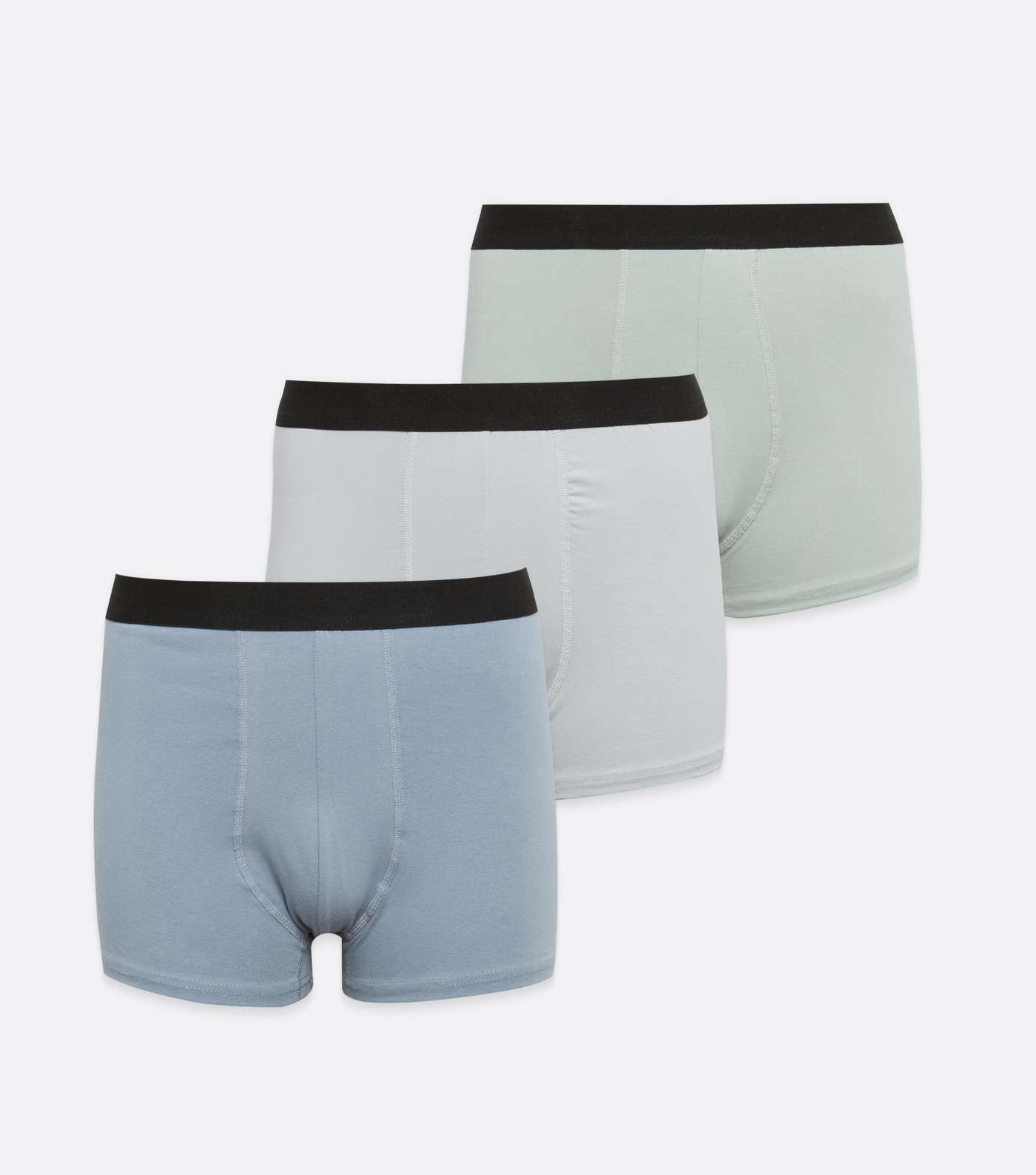 3 Pack Olive Blue and Grey Boxers Image 2