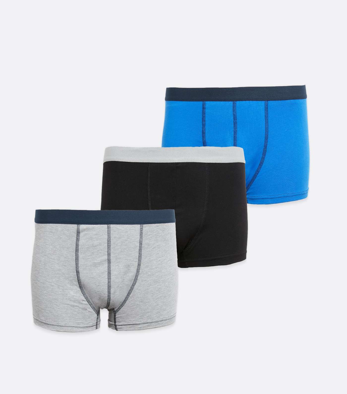 3 Pack Blue and Black Boxers