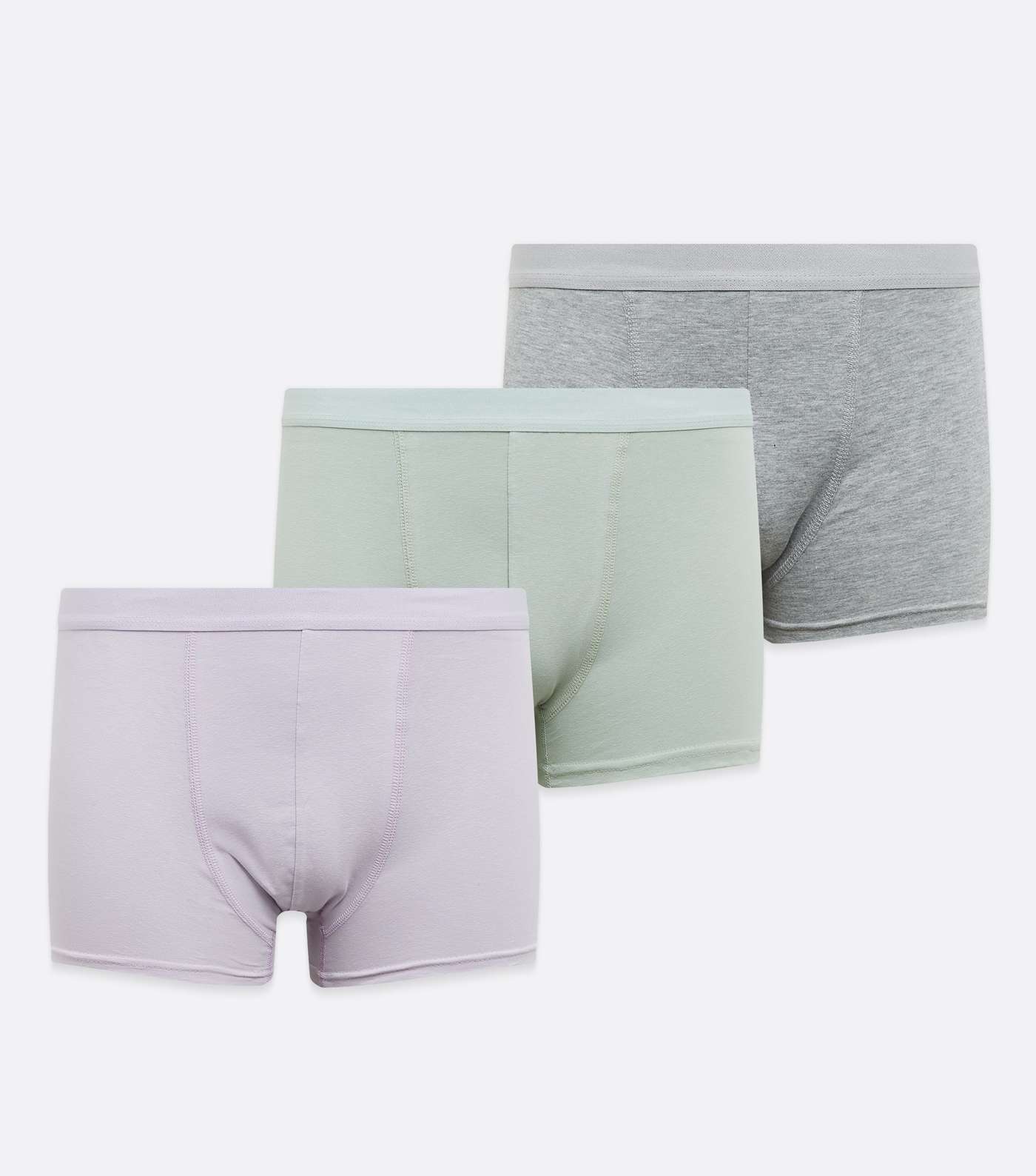 3 Pack Lilac Green and Grey Boxers