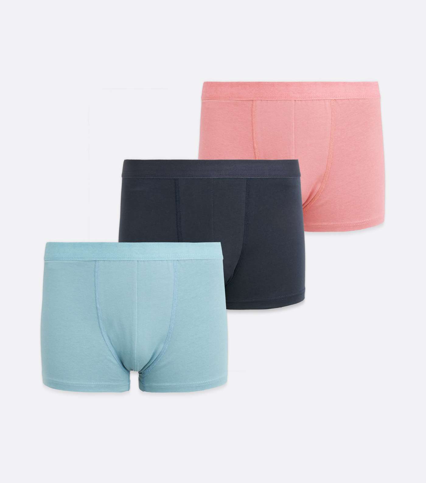 3 Pack Deep Pink Black and Blue Boxers