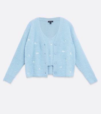 new look blue cardigan