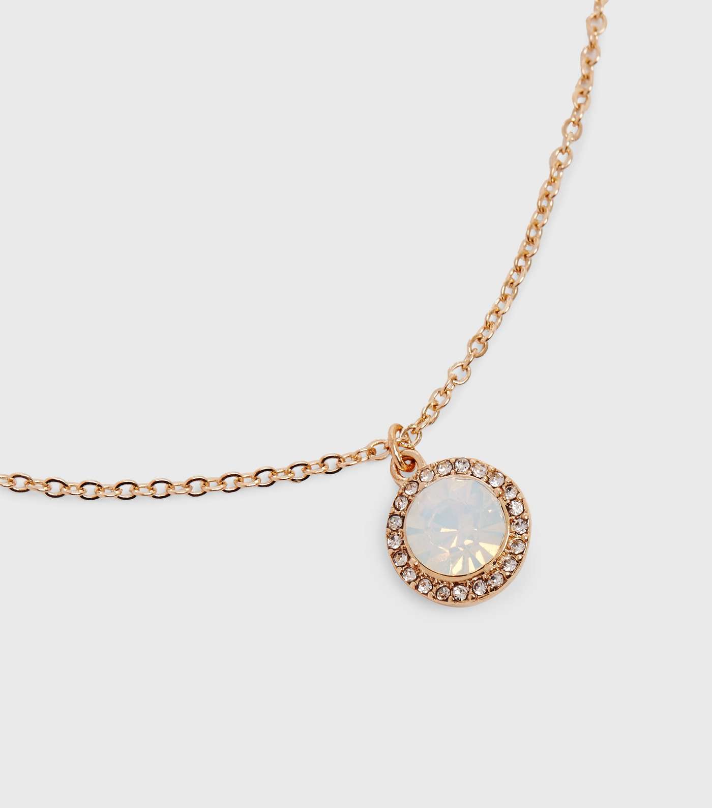 Gold Opal Effect Pendant Necklace Image 2