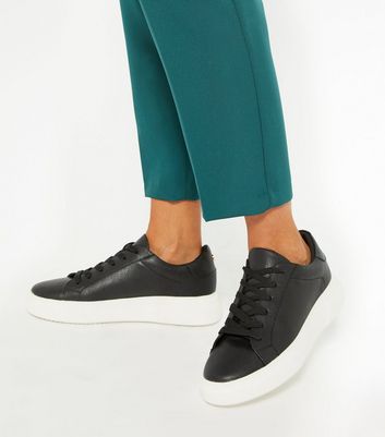 Black chunky lace up trainers Clearance