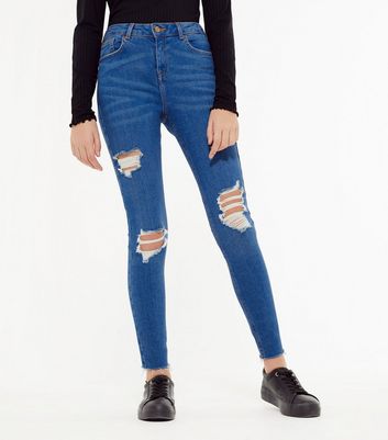 blue ripped jeans cheap