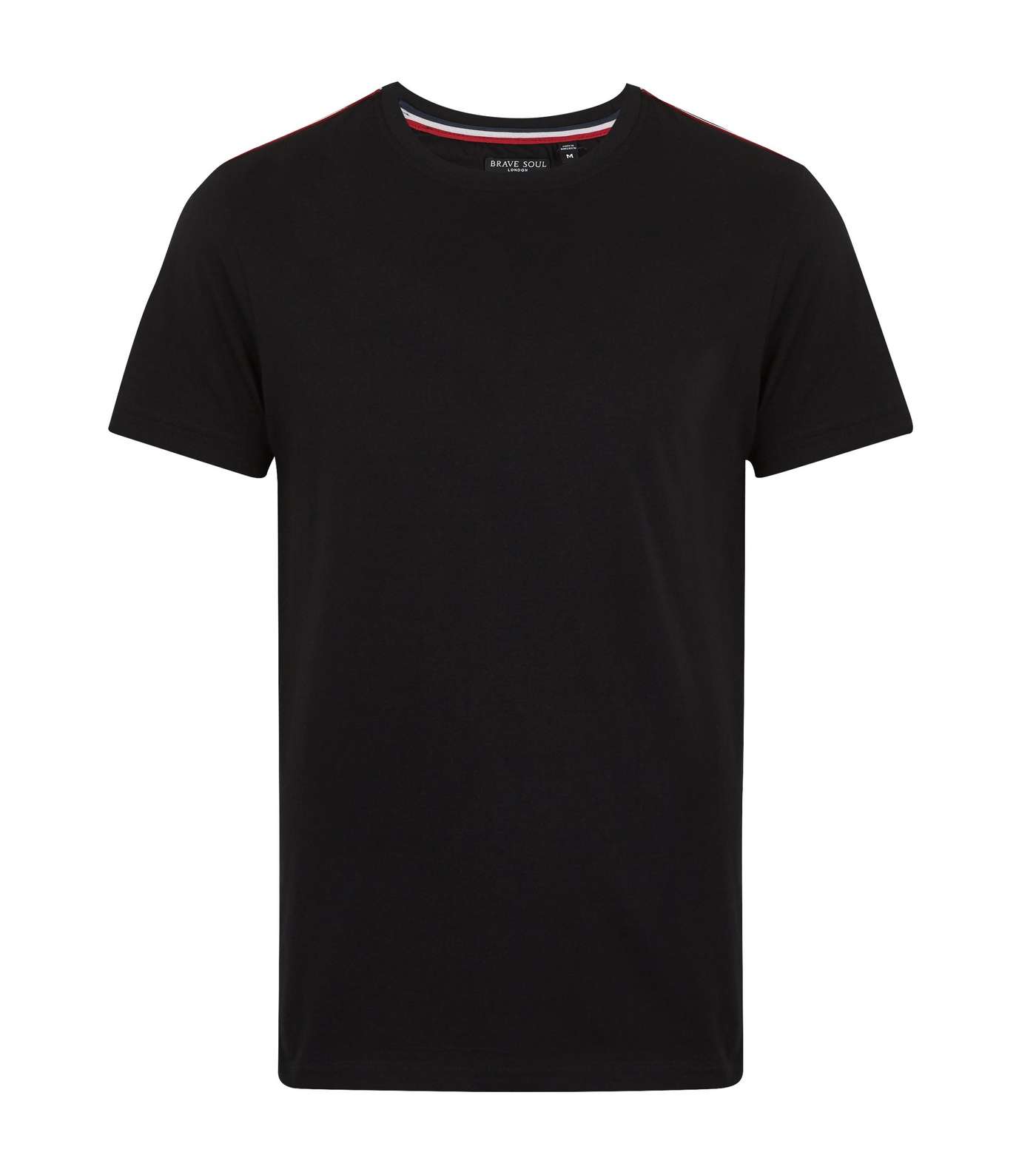 Black Stripe Shoulder T-Shirt