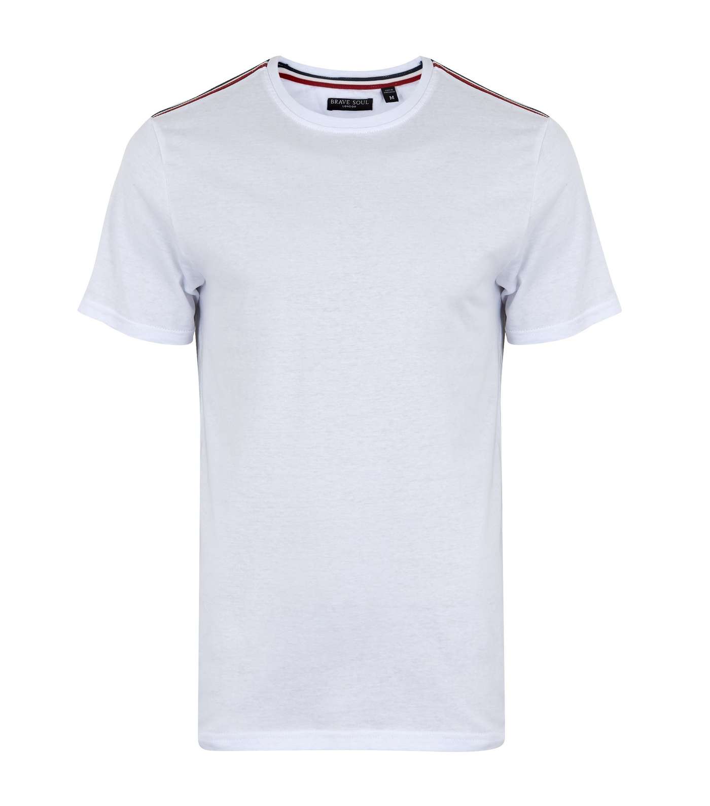 White Stripe Shoulder T-Shirt
