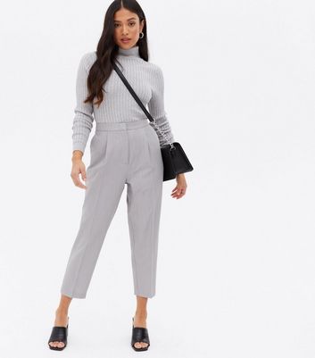 Damen Bekleidung Petite Pale Grey Slim Leg Trousers Damen Bekleidung Petite Pale Grey Slim Leg Trousers