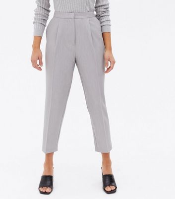 Petite Pale Grey Slim Leg Trousers 