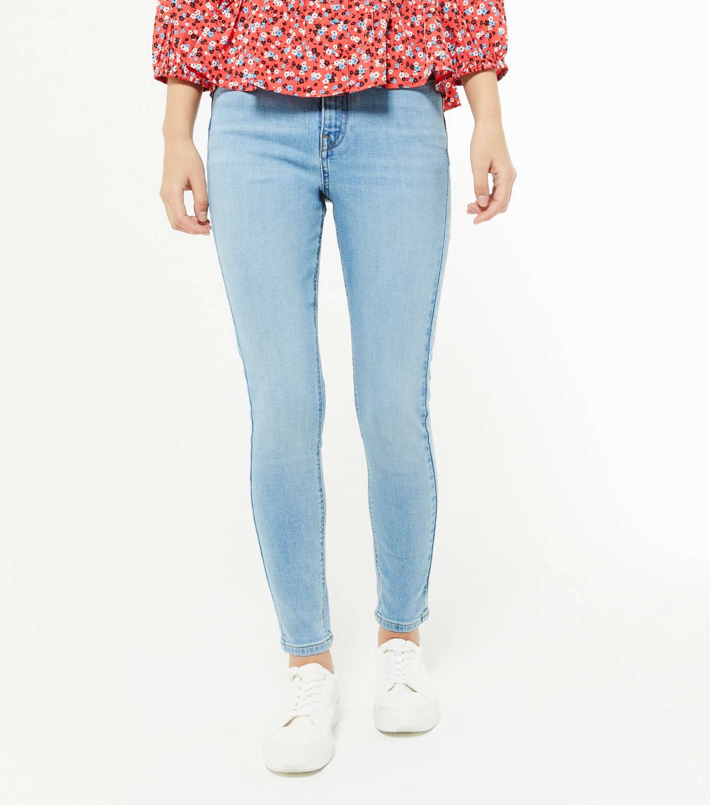 Petite Pale Blue Lift & Shape Jenna Skinny Jeans Image 2