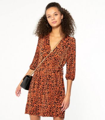 topshop animal print tea dress