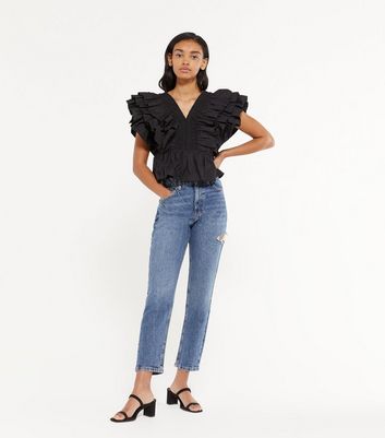 New look tori deals mom jeans black