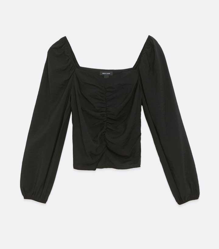 black taffeta blouse