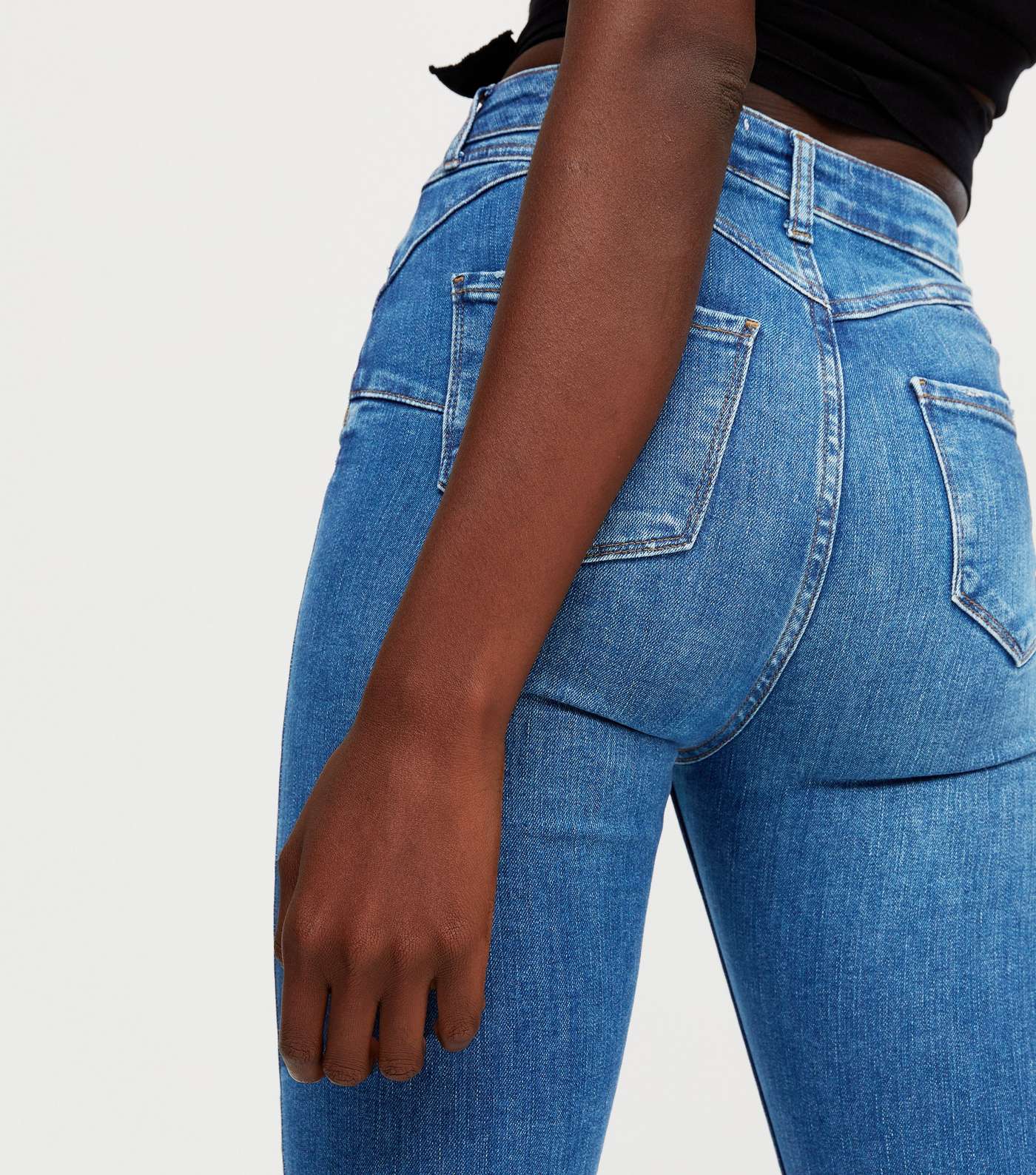 Tall Bright Blue Lift & Shape Jenna Skinny Jeans Image 4