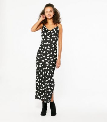 new look black slip dress