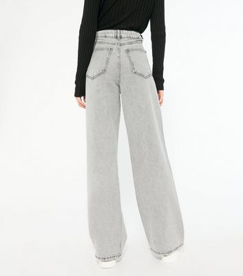 gray wide leg pants
