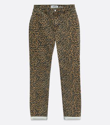 New look hot sale leopard jeans