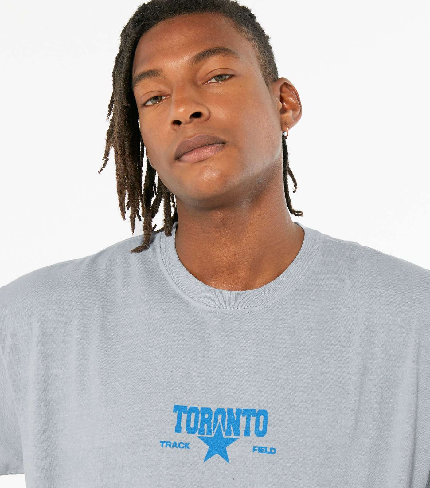 Pale Grey Toronto Slogan T-Shirt  Image 3