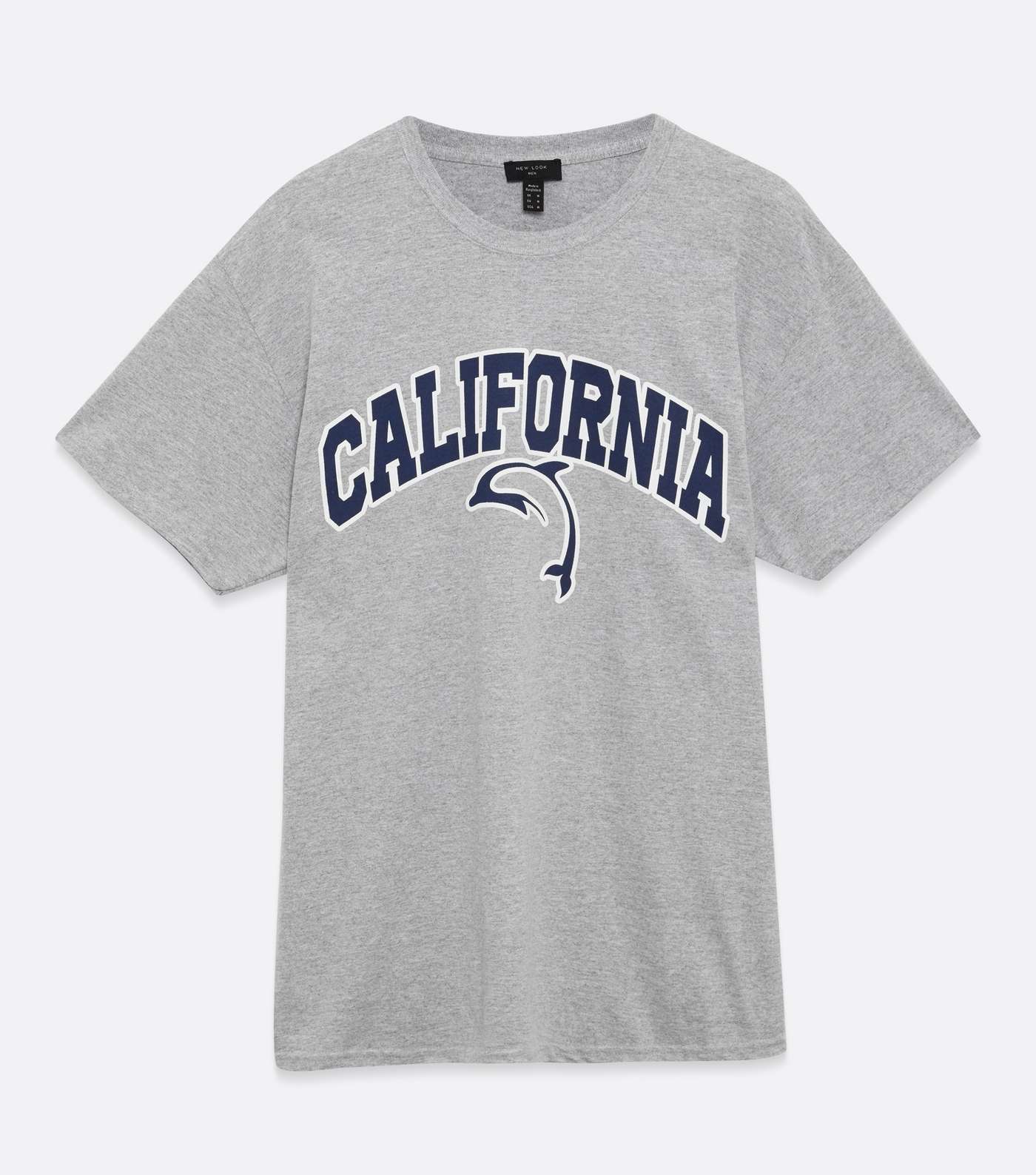 Grey Marl California Dolphin Logo T-Shirt Image 5