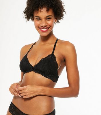Black triangle bralette hotsell