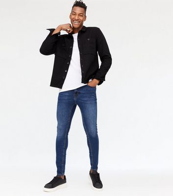 Blue Rinse Wash Skinny Stretch Jeans 