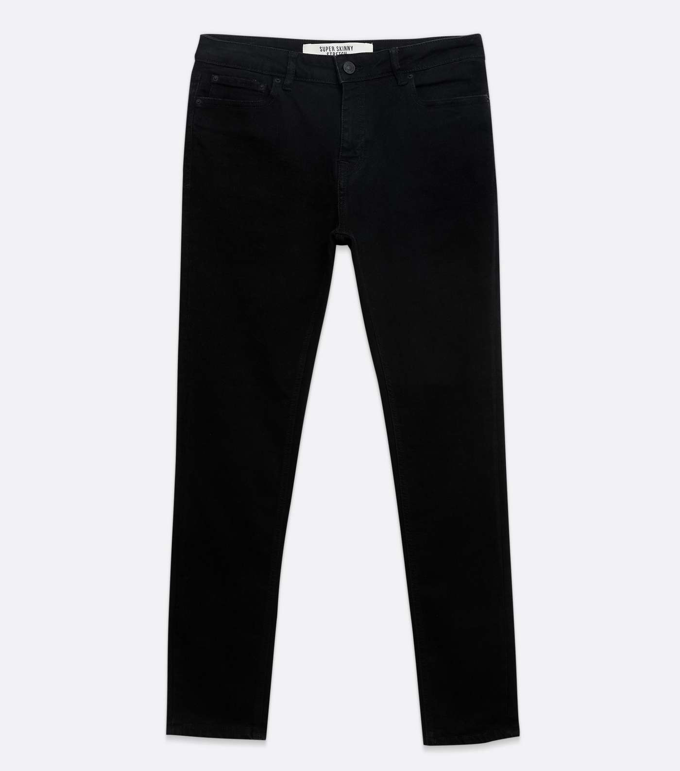 Black Dark Wash Super Skinny Stretch Jeans  Image 5