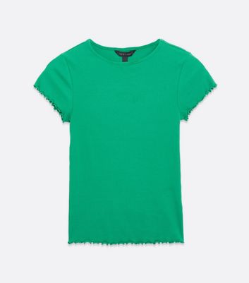 Damen Bekleidung Green Frill T-Shirt