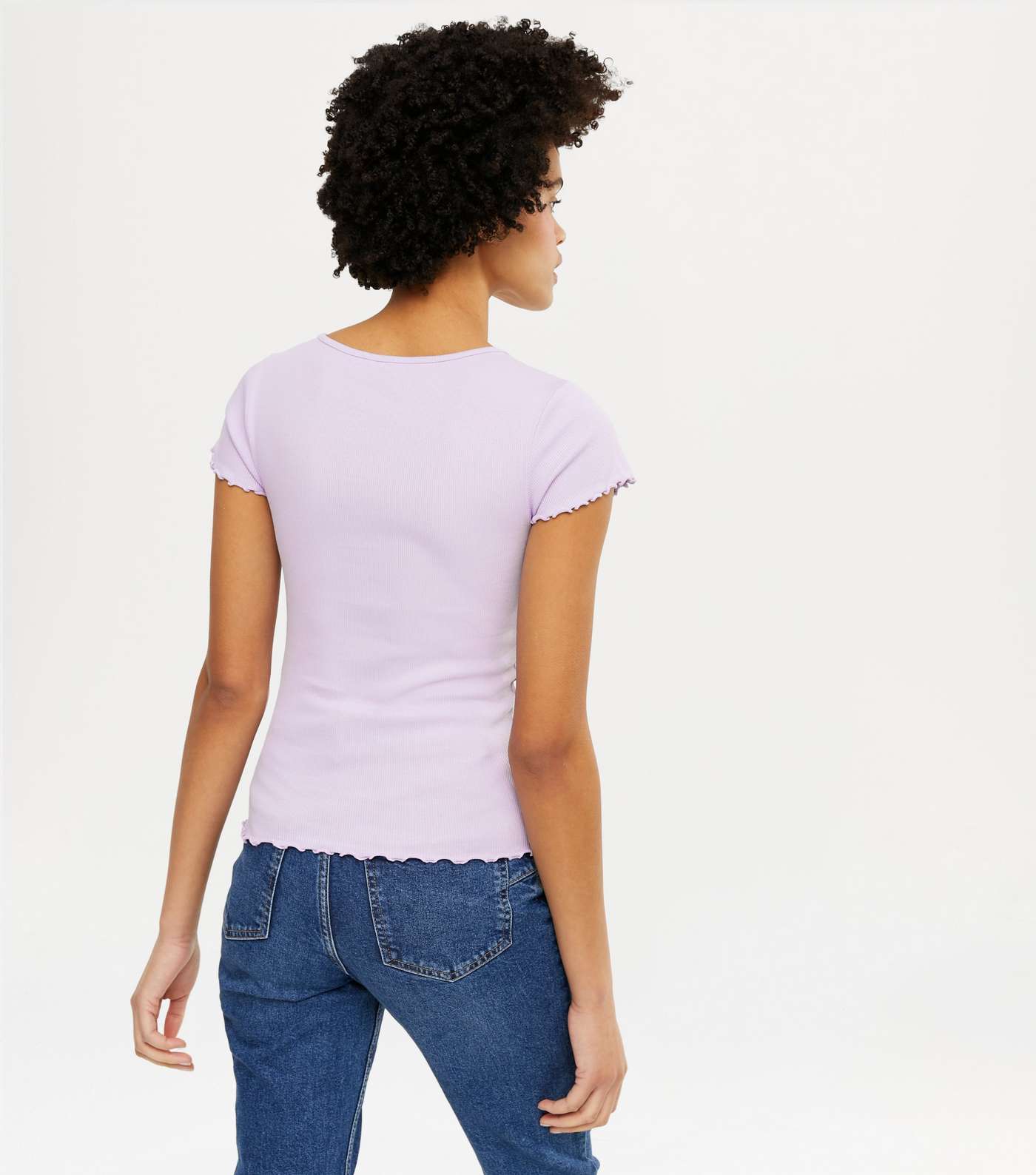 Lilac Frill T-Shirt  Image 3
