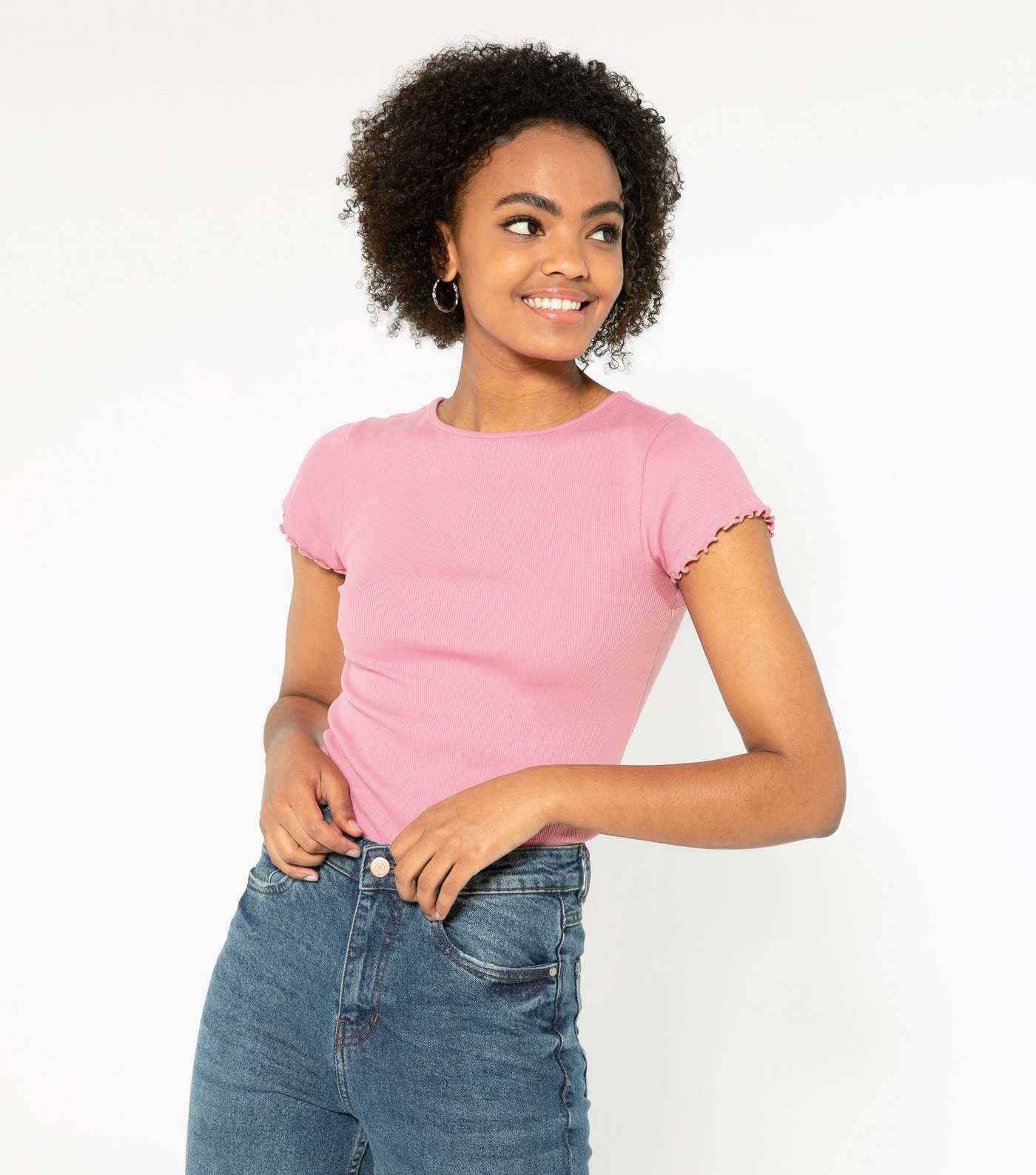 Mid Pink Frill T-Shirt 