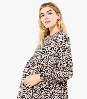 New look maternity hot sale leopard print dress