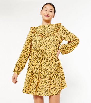 yellow smock dress