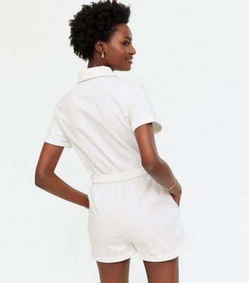 Cream utility playsuit Clearance