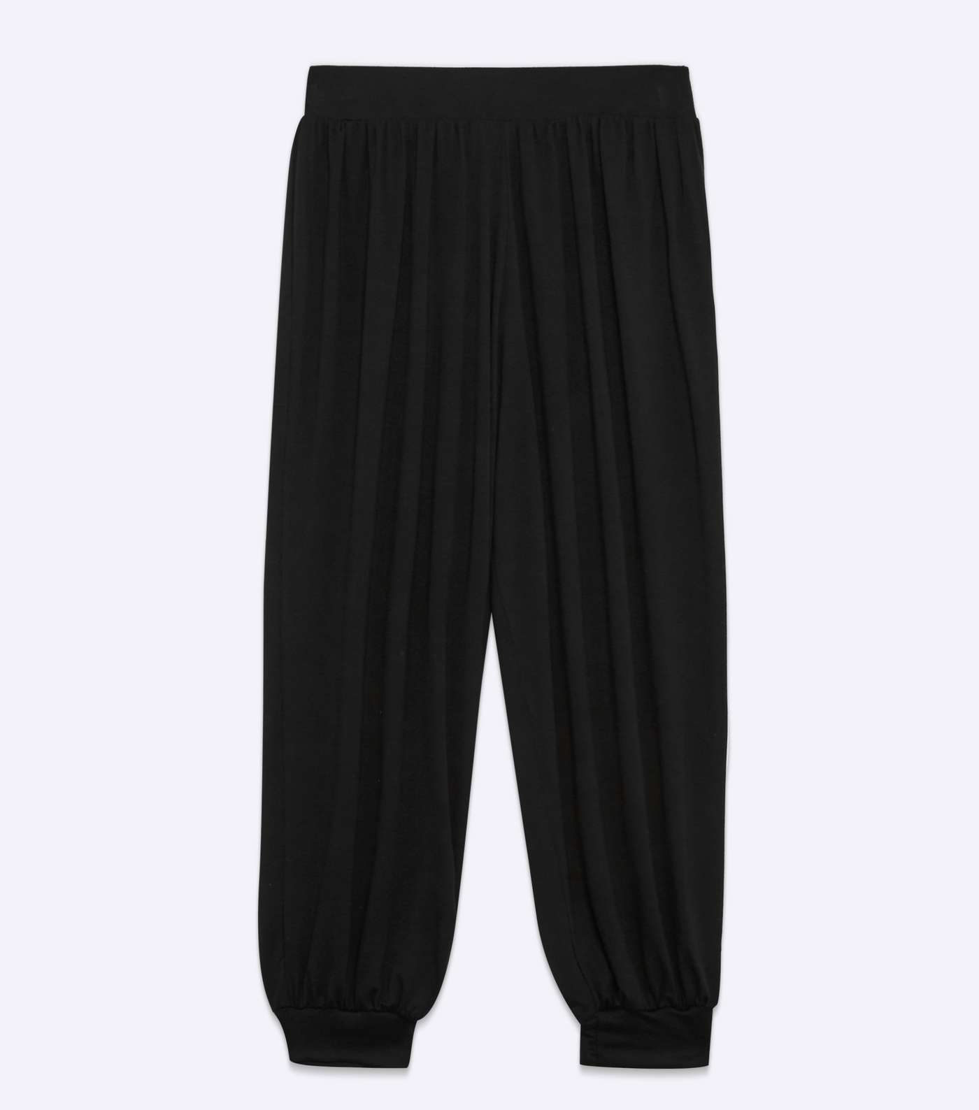 Tall Black Jersey Harem Trousers Image 5