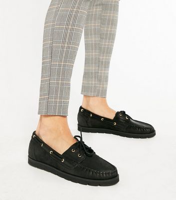 Leather black sale lace up shoes