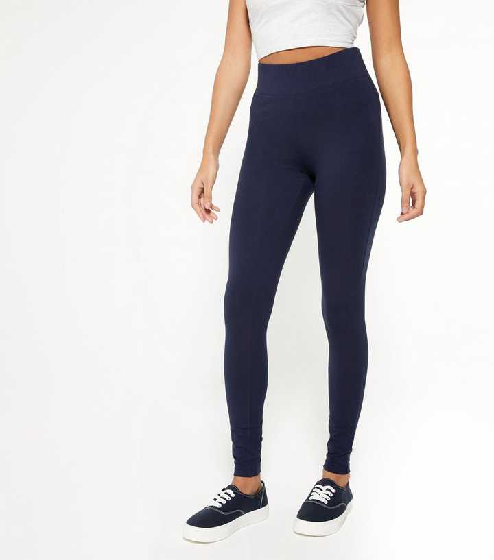 2 Pack Blue and Black Jersey Leggings