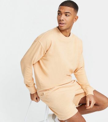 Mustard Washed Jersey Crew Sweatshirt 