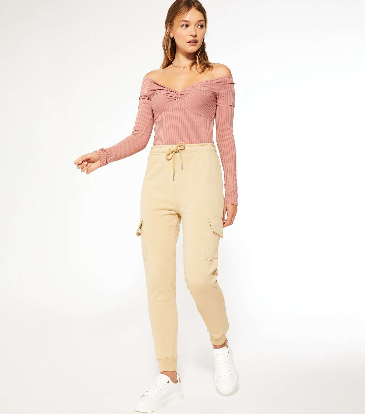 Mid Pink Twist Front Long Sleeve Bodysuit Image 2