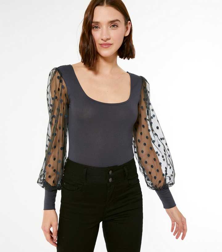 Puff-Sleeve Bodysuit