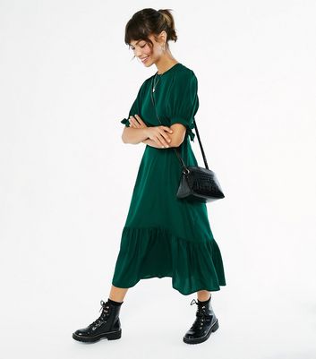 new look olive green dress