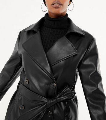 leather look coats