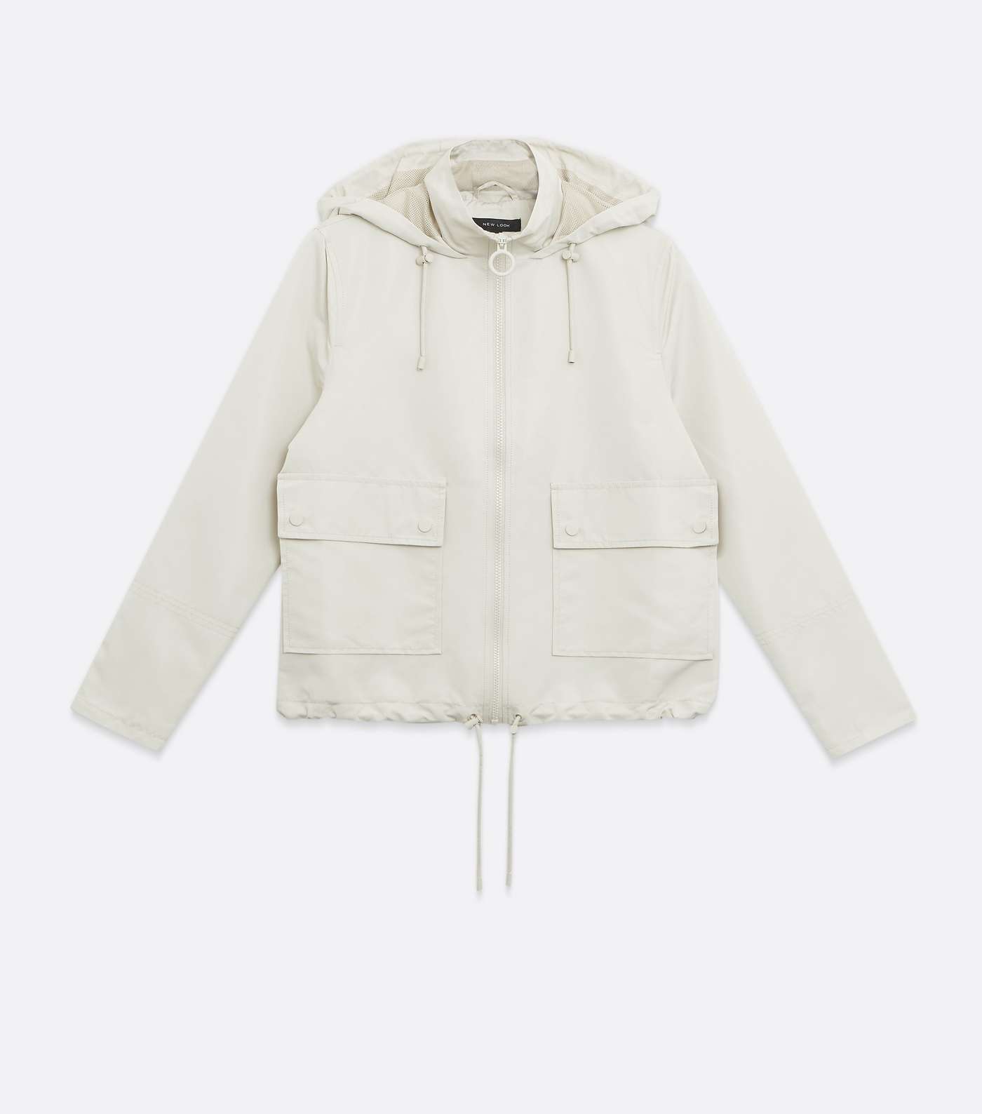 Off White Sporty Hooded Mac  Image 5