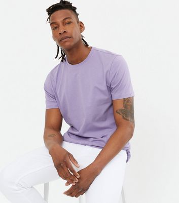 Light Purple Regular Fit Crew T-Shirt 