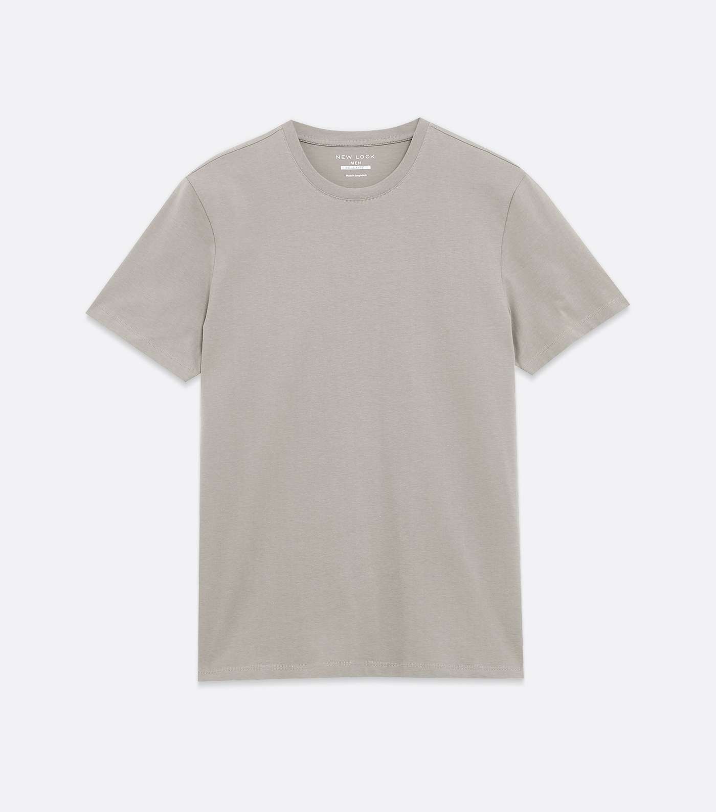Pale Grey Crew Neck Muscle Fit T-Shirt Image 5